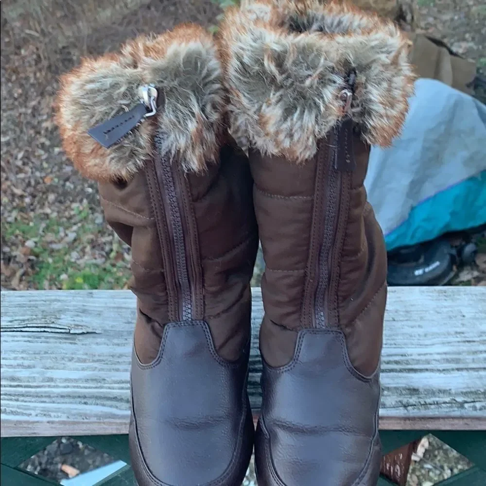 Lands end Faux Lined Winter boots Sz 5Y